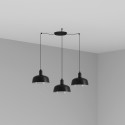 Ceiling lamp in black steel with E27 GOURDAN socket
