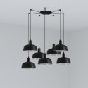 Ceiling lamp in black steel with E27 socket, BRIGNAC.