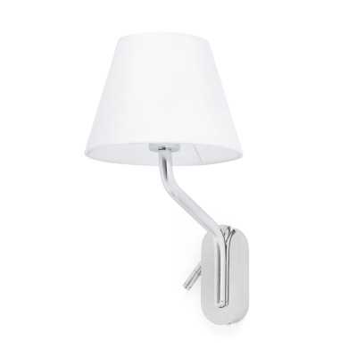 Wall lamp in shiny chrome-plated steel with E27 socket by CHIBRON.