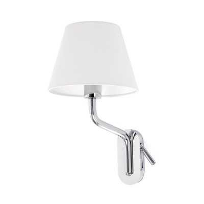 Wall lamp in shiny chrome-plated steel with E27 socket, BOUIRON.