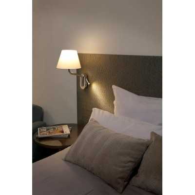 Wall lamp in shiny chrome-plated steel with E27 socket, BRILLAC.