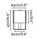 Table lamp steel E27 matte black VANLAY