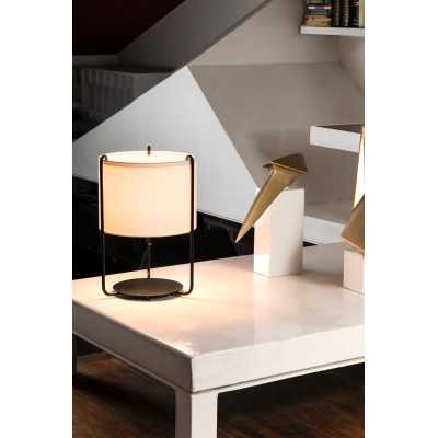 Table lamp steel E27 matte black VANLAY