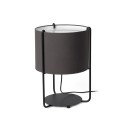 Table lamp made of matte black steel with E27 socket, BOÔLOT brand.