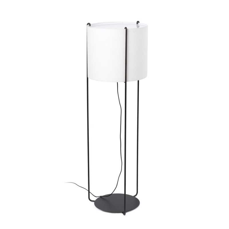 Floor lamp in matte black steel with E27 LE FAIS socket.