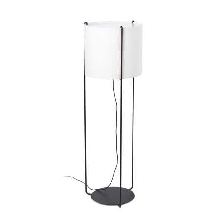 Floor lamp in matte black steel with E27 LE FAIS socket.