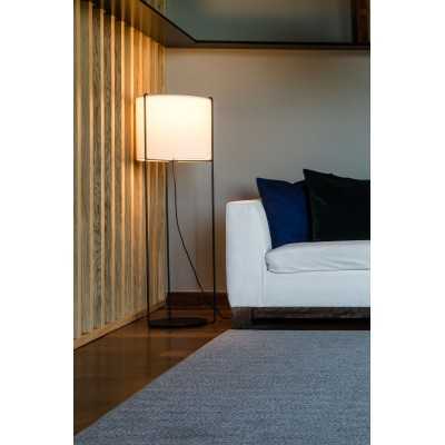 Floor lamp in matte black steel with E27 LE FAIS socket.
