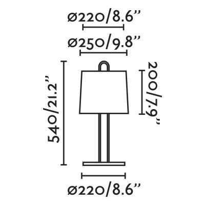 Table lamp made of matte white steel with E27 socket, BAGNARD brand.