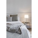 Table lamp made of matte white steel with E27 socket, BAGNARD brand.