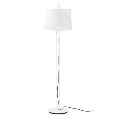 Floor lamp in matte white steel with E27 socket by LAFAGE