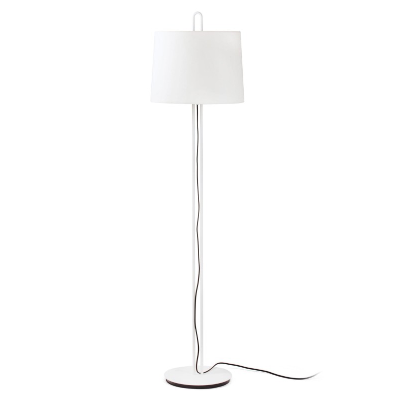 Floor lamp in matte white steel with E27 socket by LAFAGE