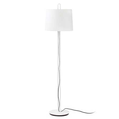 Floor lamp in matte white steel with E27 socket by LAFAGE