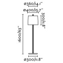Floor lamp in matte white steel with E27 socket by LAFAGE