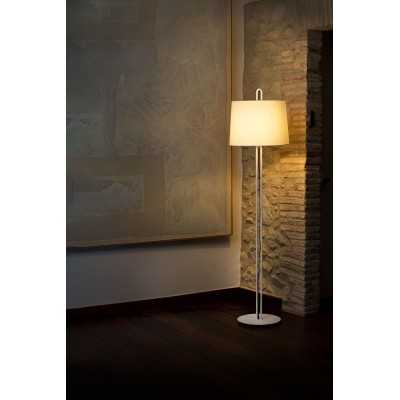 Floor lamp in matte white steel with E27 socket by LAFAGE