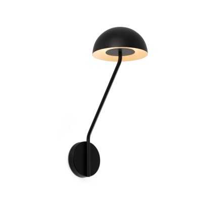 Wall lamp with integrated LED in matte black steel PIONNAT