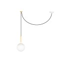 Ceiling lamp aluminum E27 matte white GIBRET