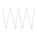 Aluminum ceiling lamp E27 in matte white GOULAT