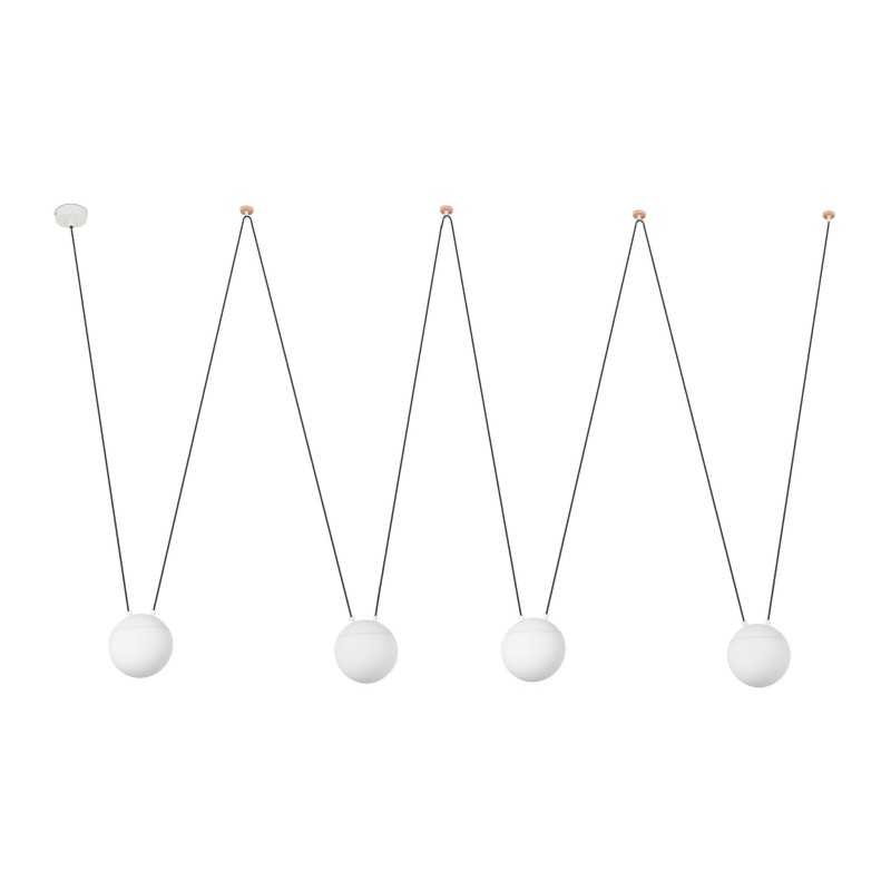 Aluminum ceiling lamp E27 in matte white GOULAT
