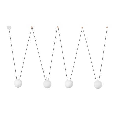 Aluminum ceiling lamp E27 in matte white GOULAT