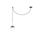 Aluminum E27 gray ceiling lamp TARSACQ