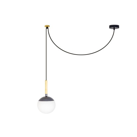 Aluminum E27 gray ceiling lamp TARSACQ