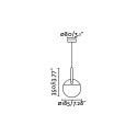 Aluminum E27 gray ceiling lamp TARSACQ