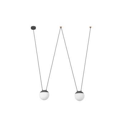 Aluminum E27 gray LE CROS ceiling lamp