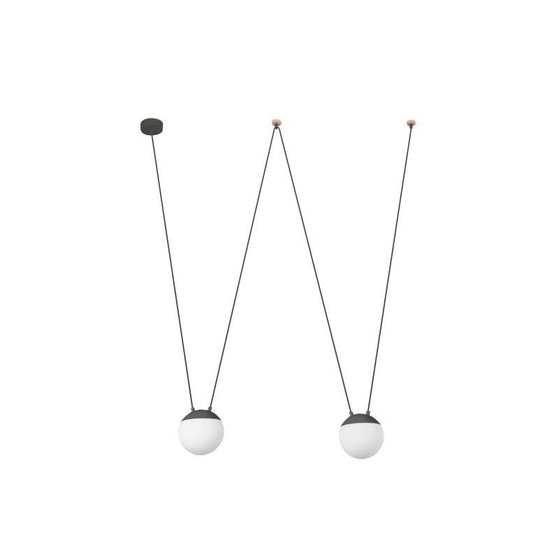 Aluminum E27 gray LE CROS ceiling lamp