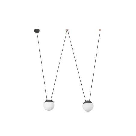 Aluminum E27 gray LE CROS ceiling lamp