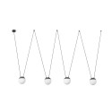 Aluminum E27 gray ceiling lamp by GERBAUT