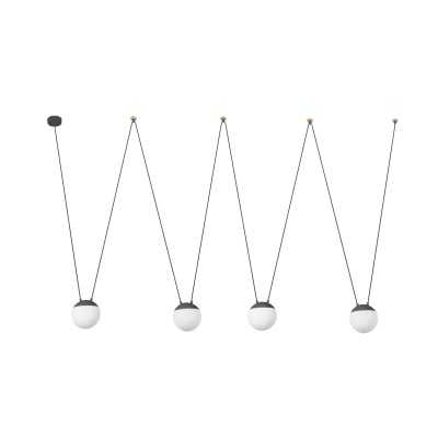 Aluminum E27 gray ceiling lamp by GERBAUT