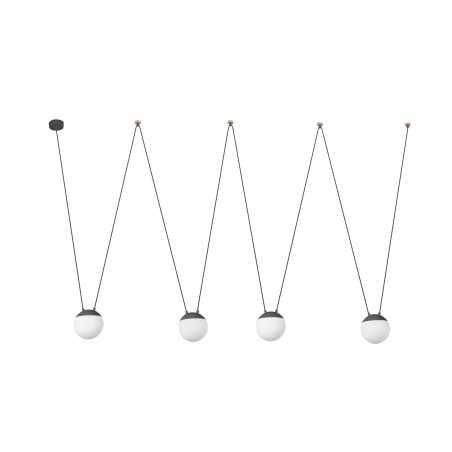 Aluminum E27 gray ceiling lamp by GERBAUT