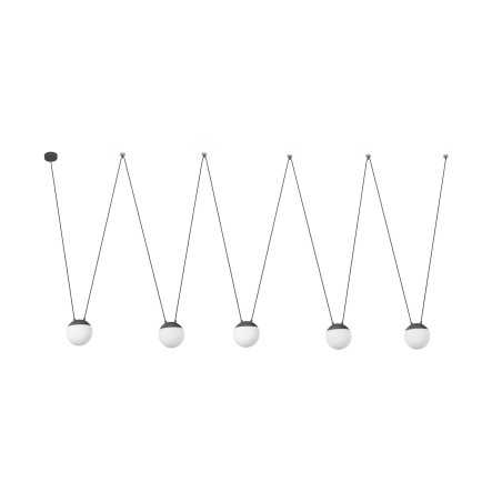 Aluminum ceiling lamp E27 in gray for workshop