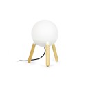 Table lamp in matte white aluminum E27 DOMANCY
