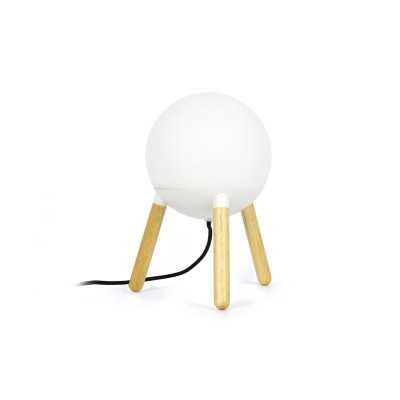 Table lamp in matte white aluminum E27 DOMANCY