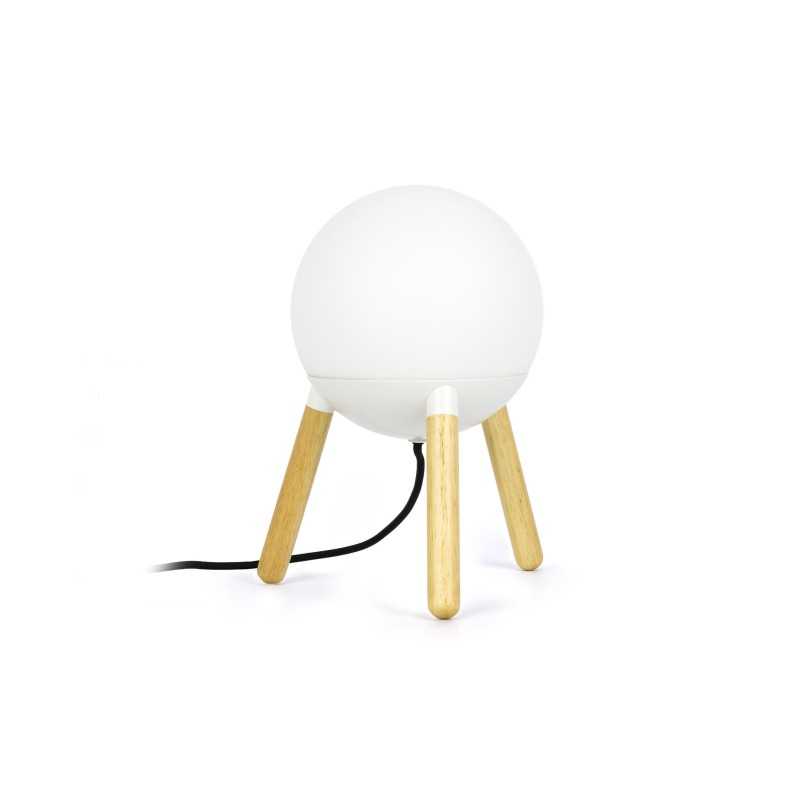 Table lamp in matte white aluminum E27 DOMANCY
