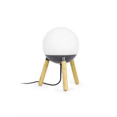 Table lamp aluminum E27 gray MALANGE