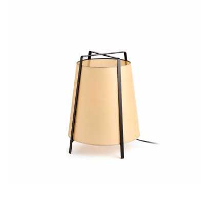 Table lamp in matte black steel E27 THIANT