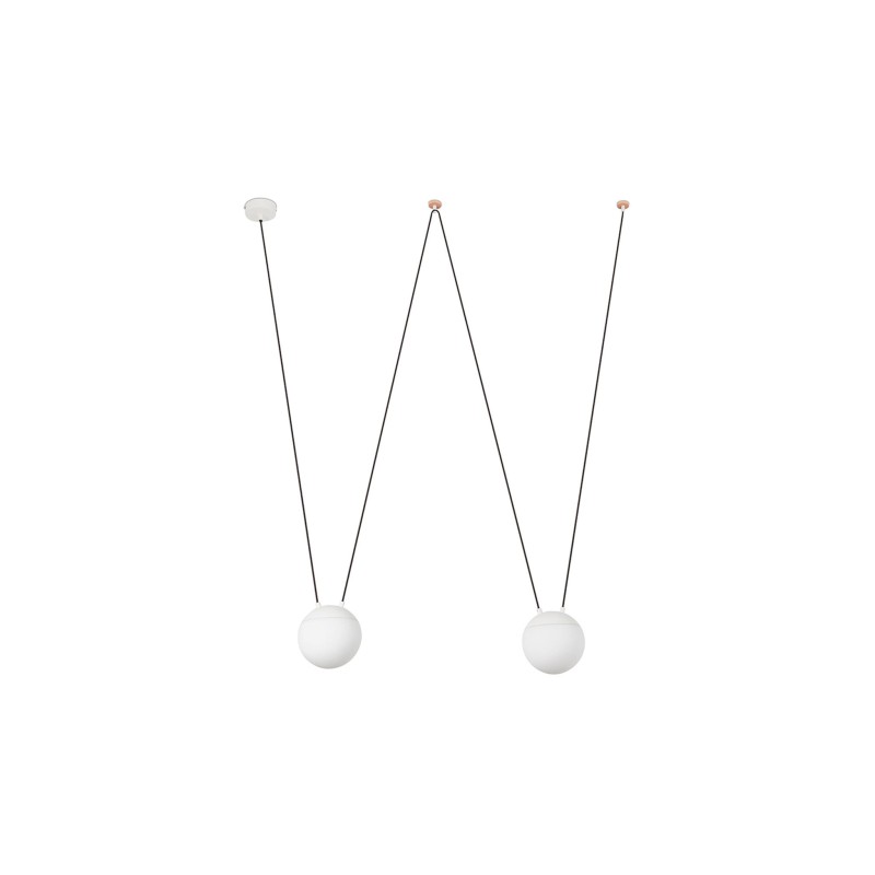 Aluminum ceiling lamp E27 in matte white DESTORD