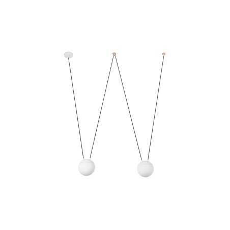Aluminum ceiling lamp E27 in matte white DESTORD
