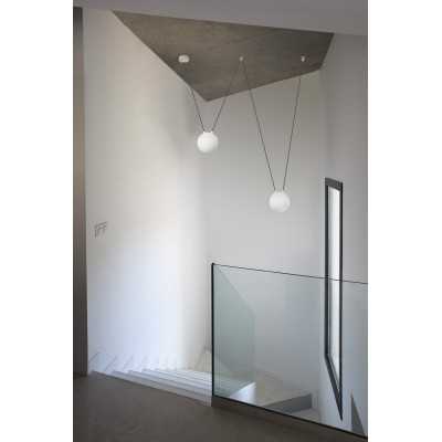 Aluminum ceiling lamp E27 in matte white DESTORD
