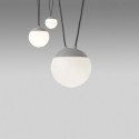 Ceiling lamp in matte white aluminum with E27 socket, LAGRAND.