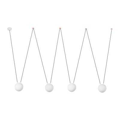 Ceiling lamp made of matte white aluminum with E27 socket, PLEMET.
