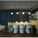 Ceiling lamp made of matte white aluminum with E27 socket, PLEMET.