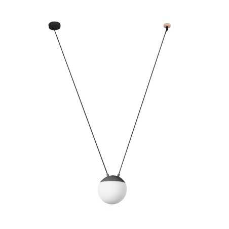 Aluminum E27 gray ceiling lamp LARNAUD