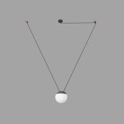 Aluminum E27 gray ceiling lamp LARNAUD