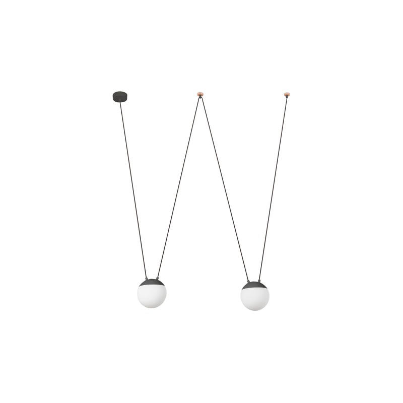 Ceiling lamp aluminum E27 gray MAYLIS