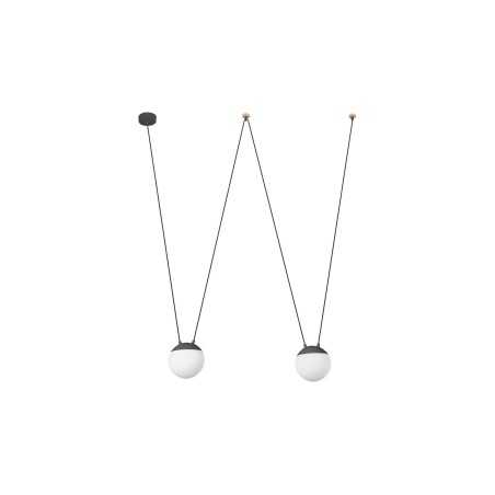 Ceiling lamp aluminum E27 gray MAYLIS