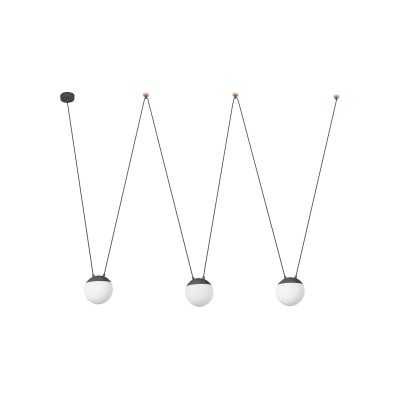 Aluminum E27 gray ceiling lamp COIVREL