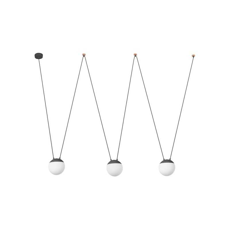 Aluminum E27 gray ceiling lamp COIVREL